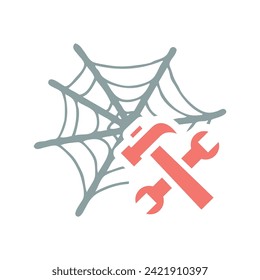 Spider Tools Flat Colorful Icon Isolate On White Background Vector Illustration | Seo Icons