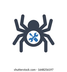 Spider tools icon on white background.