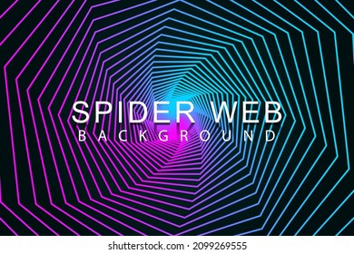 Spider and torn web design. spider web technology Background. Spider web background with technology modern concept. spiral tech background