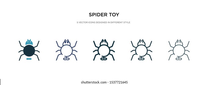 spider toy icon in different style vector illustration. two colored and black spider toy vector icons designed in filled, outline, line and stroke style can be used for web, mobile, ui