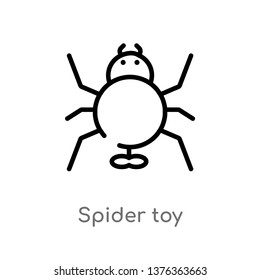spider toy vector line icon. Simple element illustration. spider toy outline icon from toys concept. Can be used for web and mobile