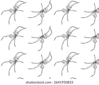 Spider vector art, Seamless Pattern Spider 6 vector, free editable for resources graphic,  motif design.