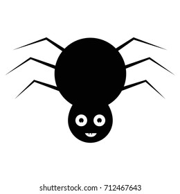 Spider Vector black icon on white background.