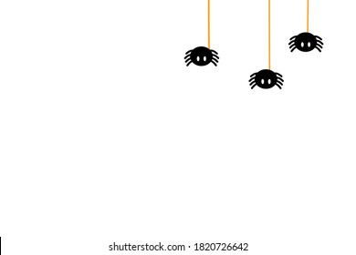 Spider vector element isolated on white background for Halloween banner, web header, template etc.