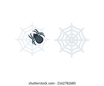 Spider Vector Emoji Set Illustrations. Spider Emoticons