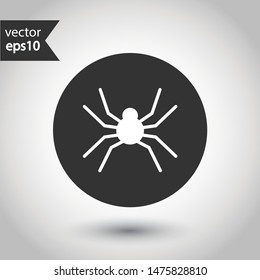 Spider vector flat icon. Illustration of vector spider icon. Insect vector sign. EPS 10 symbol. Round icon design