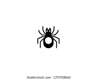 Spider vector flat icon. Isolated spider emoji illustration 