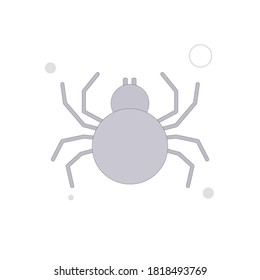 Spider vector flat illustration on white background