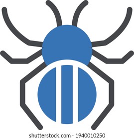 spider vector glyph color icon
