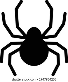 spider vector glyph color icon