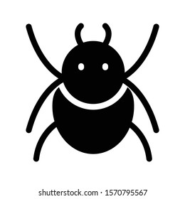 spider vector glyph flat icon 