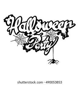 spider vector halloween horror nature black illustration