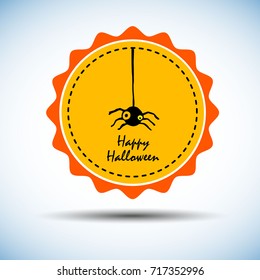 Spider vector. Halloween horror nature. black illustration.