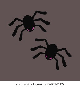 Spider vector, halloween spider illustration, scary spider illustration, happy halloween spider vector 