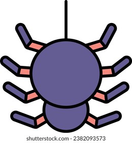 Icono vectorial de araña. Se puede usar para imprimir, móviles y aplicaciones web.