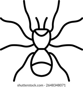 Ícone do vetor de aranha. Pode ser usado para impressão, aplicativos móveis e da Web.