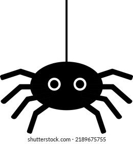 
Spider, vector icon. Vector icon in the form of a spider in black color.