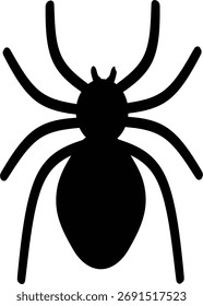 Spider vector icon. Vector graphics and not Artificial Intelligence, logo illustration. Replaceable vector design.