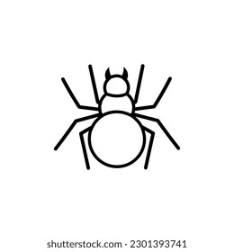 Spider vector icon. halloween illustration sign. insect symbol. spiderweb logo.