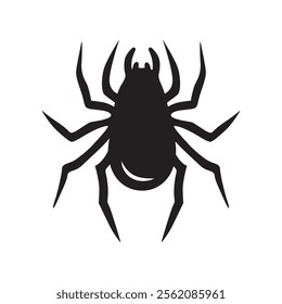 Spider vector icon. halloween illustration sign. insect symbol. spiderweb logo. A vector illustration of a classic iconic spider