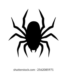 Spider vector icon. halloween illustration sign. insect symbol. spiderweb logo. A vector illustration of a classic iconic spider