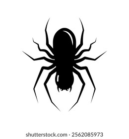 Spider vector icon. halloween illustration sign. insect symbol. spiderweb logo. A vector illustration of a classic iconic spider