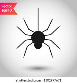 Spider vector icon. Insect vector sign. Illustration of vector spider icon. EPS 10