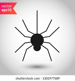 Spider vector icon. Insect vector sign. Illustration of vector spider icon. EPS 10