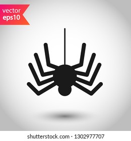 Spider vector icon. Insect vector sign. Illustration of vector spider icon. EPS 10