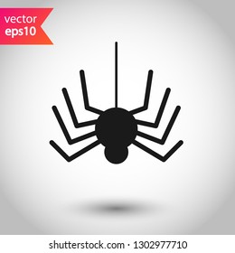 Spider vector icon. Insect vector sign. Illustration of vector spider icon. EPS 10