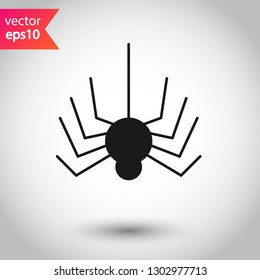 Spider vector icon. Insect vector sign. Illustration of vector spider icon. EPS 10