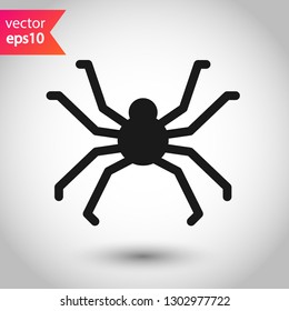 Spider vector icon. Insect vector sign. Illustration of vector spider icon. EPS 10