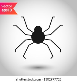 Spider vector icon. Insect vector sign. Illustration of vector spider icon. EPS 10