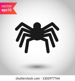 Spider vector icon. Insect vector sign. Illustration of vector spider icon. EPS 10