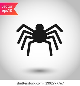 Spider vector icon. Insect vector sign. Illustration of vector spider icon. EPS 10