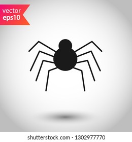 Spider vector icon. Insect vector sign. Illustration of vector spider icon. EPS 10