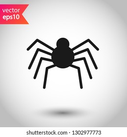 Spider vector icon. Insect vector sign. Illustration of vector spider icon. EPS 10
