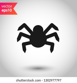 Spider vector icon. Insect vector sign. Illustration of vector spider icon. EPS 10
