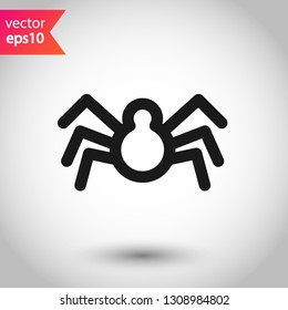 Spider vector icon. Insect vector sign. Illustration of vector spider icon. EPS 10