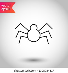 Spider vector icon. Insect vector sign. Illustration of vector spider icon. EPS 10