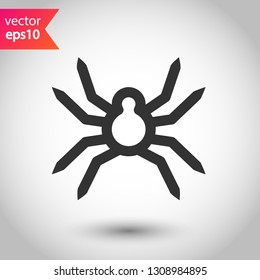 Spider vector icon. Insect vector sign. Illustration of vector spider icon. EPS 10