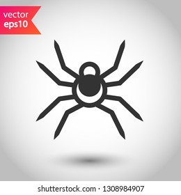Spider vector icon. Insect vector sign. Illustration of vector spider icon. EPS 10