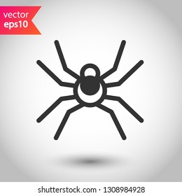 Spider vector icon. Insect vector sign. Illustration of vector spider icon. EPS 10