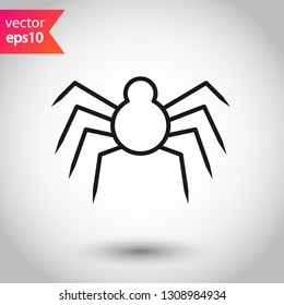 Spider vector icon. Insect vector sign. Illustration of vector spider icon. EPS 10