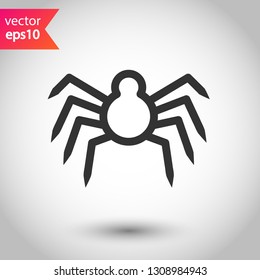 Spider vector icon. Insect vector sign. Illustration of vector spider icon. EPS 10