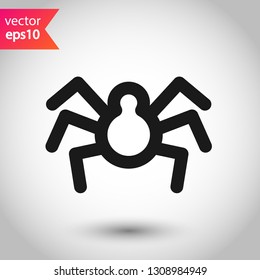Spider vector icon. Insect vector sign. Illustration of vector spider icon. EPS 10