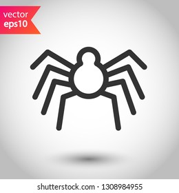 Spider vector icon. Insect vector sign. Illustration of vector spider icon. EPS 10