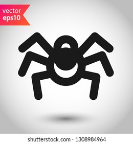Spider vector icon. Insect vector sign. Illustration of vector spider icon. EPS 10