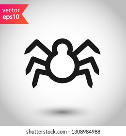 Spider vector icon. Insect vector sign. Illustration of vector spider icon. EPS 10