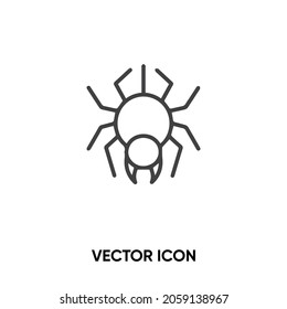 Spider vector icon. Modern, simple flat vector illustration for website or mobile app.Halloween symbol, logo illustration. Pixel perfect vector graphics